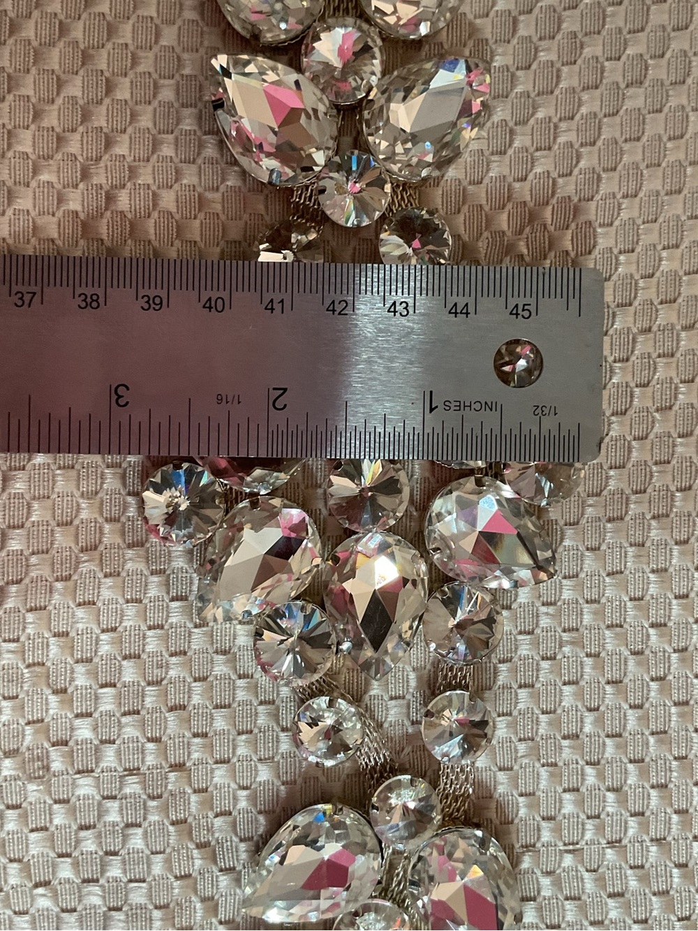 Three Fancy Crystal Rhinestones Appliqué Sew On Wedding Dress Decor - Picture 11 of 12